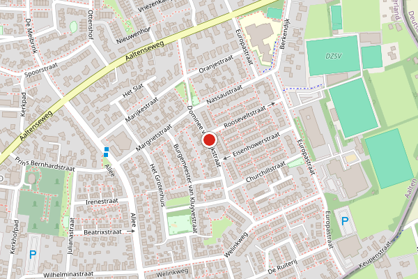 Brandweer-melding op Ds van Dijkstraat, Dinxperlo op 28 juni, kaart-overzicht
