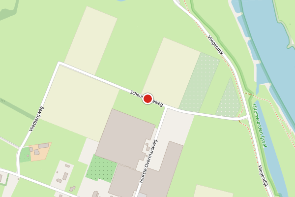 Brandweer-melding op Scheurweideweg, Zutphen op 28 juni, kaart-overzicht