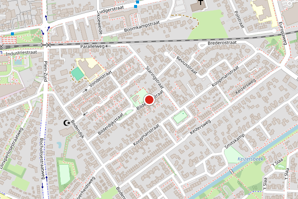 Brandweer-melding op Bilderdijkstraat, Aalten op 28 juni, kaart-overzicht