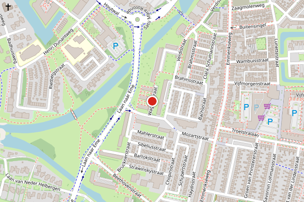 Brandweer-melding op Wagnerstraat, Zutphen op 1 juli, kaart-overzicht