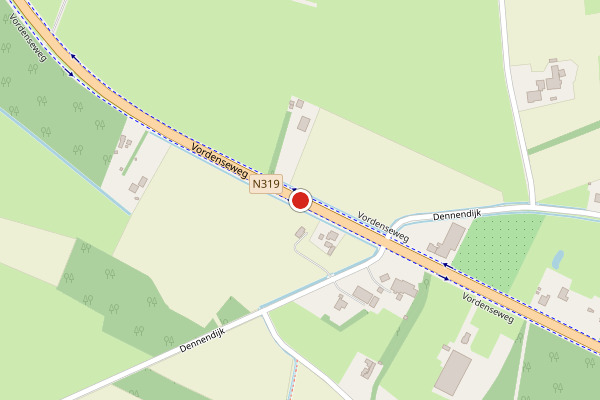 Brandweer-melding op Vordenseweg, Warnsveld op 1 juli, kaart-overzicht