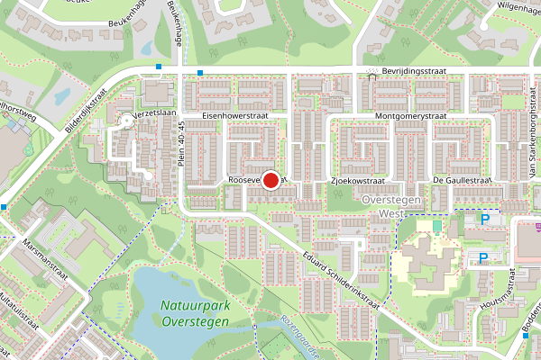 Brandweer-melding op Rooseveltstraat, Doetinchem op 7 mei, kaart-overzicht
