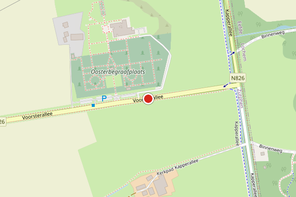 Brandweer-melding op Voorsterallee, Zutphen op 7 mei, kaart-overzicht