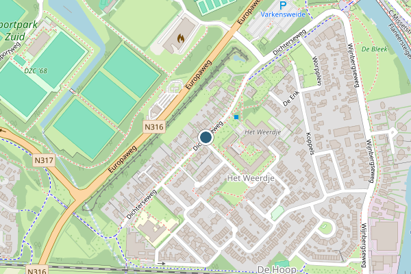 Politie-melding op Dichterseweg, Doetinchem op 23 april, kaart-overzicht