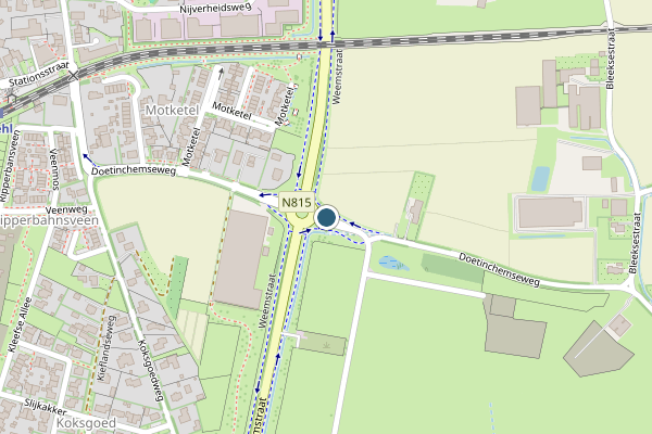 Politie-melding op Doetinchemseweg, Wehl op 2 juli, kaart-overzicht