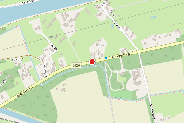 Brandweer-melding op Almenseweg, Eefde op 7 mei, kaart-overzicht