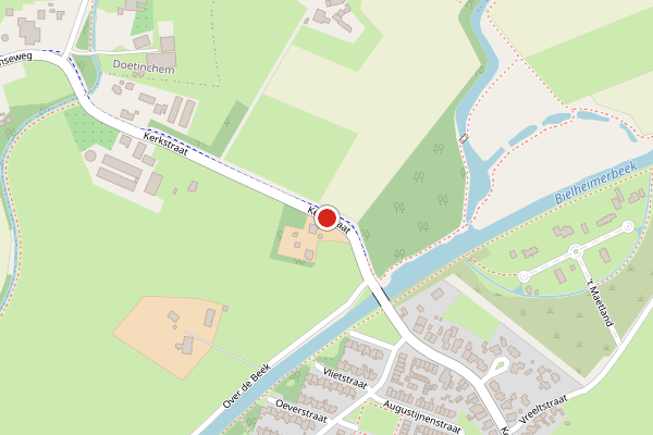 Brandweer-melding op Kerkstraat, Gaanderen op 2 juli, kaart-overzicht