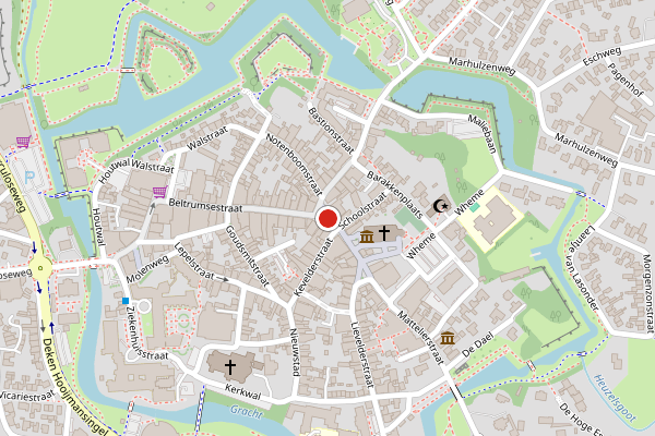 Brandweer-melding op Markt, Groenlo op 3 juli, kaart-overzicht