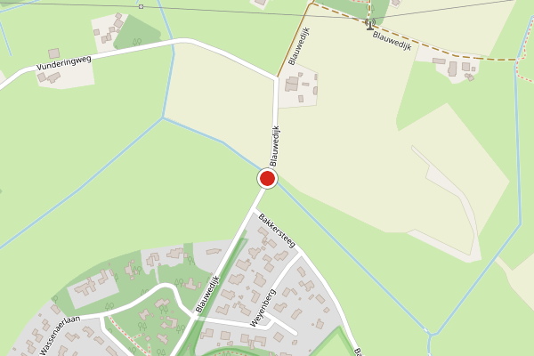 Brandweer-melding op Blauwedijk, Almen op 3 juli, kaart-overzicht