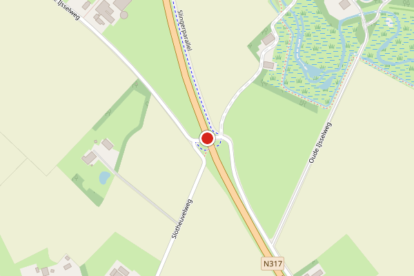 Brandweer-melding op Oude IJsselweg, Terborg op 3 juli, kaart-overzicht