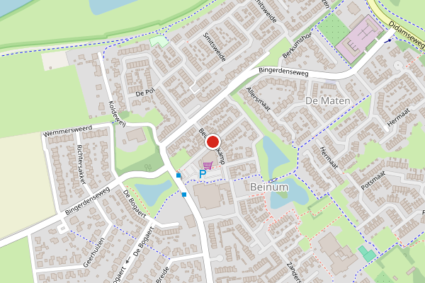 Brandweer-melding op Beumerskamp, Doesburg op 24 april, kaart-overzicht
