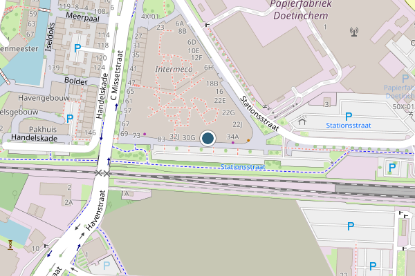 Politie-melding op Stationsstraat, Doetinchem op 8 mei, kaart-overzicht