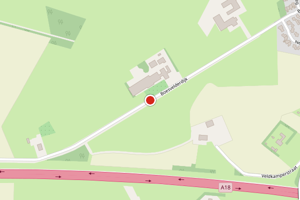 Brandweer-melding op Boesvelderdijk, Westendorp op 6 juli, kaart-overzicht