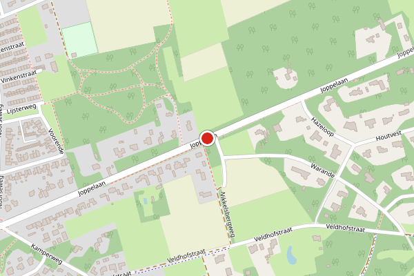 Brandweer-melding op Joppelaan, Gorssel op 6 juli, kaart-overzicht