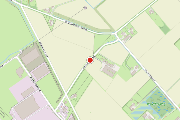 Brandweer-melding op Heislagseweg, Wehl op 8 mei, kaart-overzicht