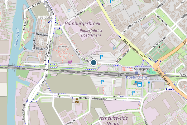 Politie-melding op Stationsstraat, Doetinchem op 9 juli, kaart-overzicht