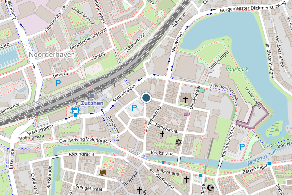 Politie-melding op Norenburgerstraat, Zutphen op 10 juli, kaart-overzicht