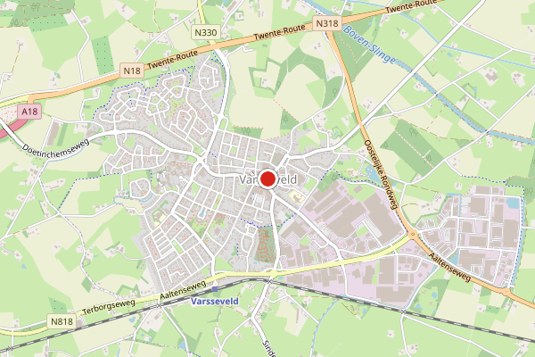 Brandweer-melding op Varsseveld op 11 juli, kaart-overzicht