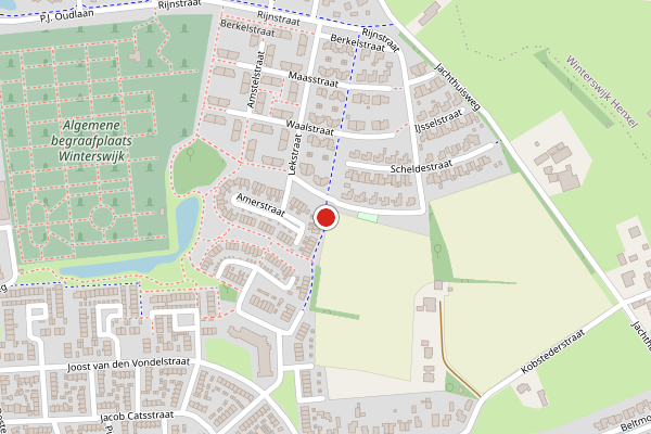 Brandweer-melding op Amerstraat, Winterswijk op 10 juli, kaart-overzicht