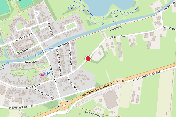 Brandweer-melding op Misterstraat, Bredevoort op 11 juli, kaart-overzicht