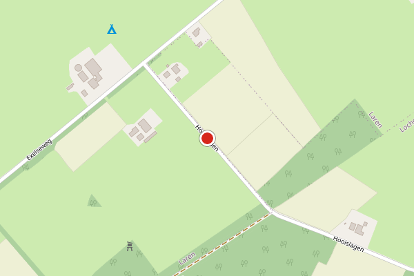 Brandweer-melding op Hooislagen, Lochem op 22 april, kaart-overzicht