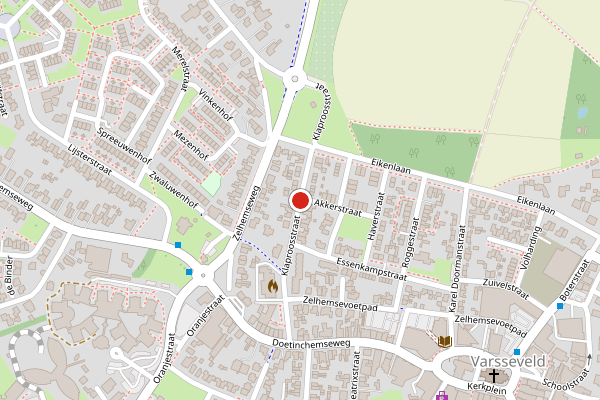 Brandweer-melding op Klaproosstraat, Varsseveld op 12 juli, kaart-overzicht