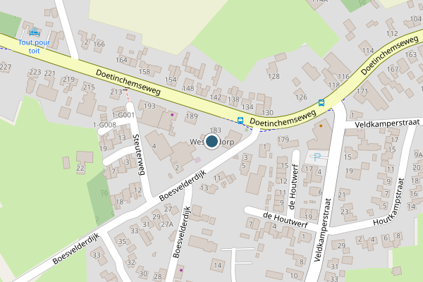 Politie-melding op Westendorp op 16 april, kaart-overzicht