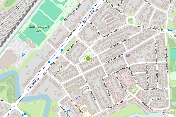 Ambulance-melding op Praebsterkamp, Zutphen op 12 juli, kaart-overzicht