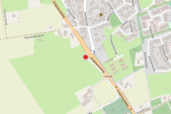 Brandweer-melding op Gorsselse Enkweg, Gorssel op 18 maart, kaart-overzicht