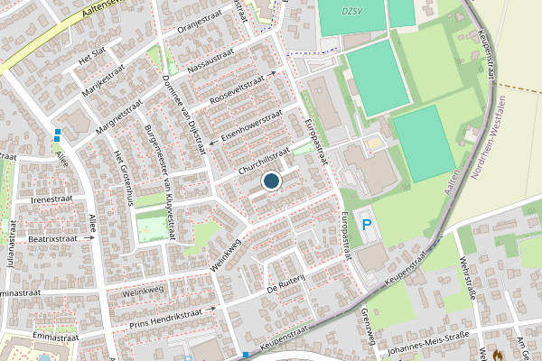 Politie-melding op Churchillstraat, Dinxperlo op 8 april, kaart-overzicht