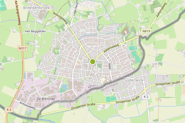Ambulance-melding op Dinxperlo op 8 april, kaart-overzicht