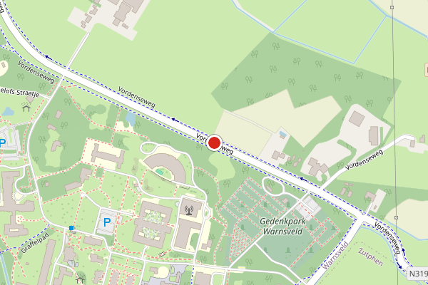 Brandweer-melding op Vordenseweg, Warnsveld op 22 april, kaart-overzicht