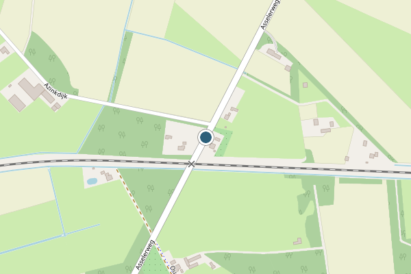 Politie-melding op Scheggertdijk, Almen op 18 maart, kaart-overzicht
