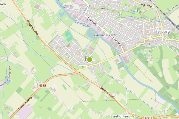 Ambulance-melding op Etten op 13 april, kaart-overzicht
