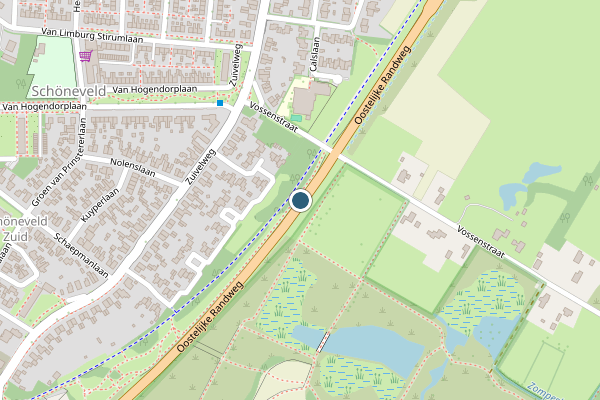 Politie-melding op Oostelijke Randweg, Doetinchem op 14 juli, kaart-overzicht