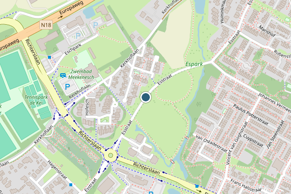 Politie-melding op Esstraat, Lichtenvoorde op 14 juli, kaart-overzicht