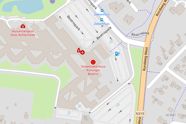 Brandweer-melding op Beatrixpark, Winterswijk op 16 juli, kaart-overzicht