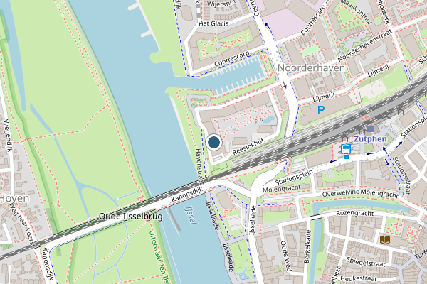Politie-melding op Noorderhavenkade, Zutphen op 16 juli, kaart-overzicht