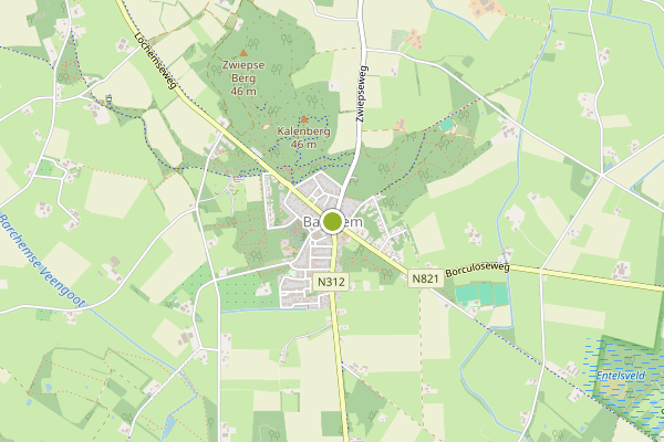 Ambulance-melding op Barchem op 16 juli, kaart-overzicht