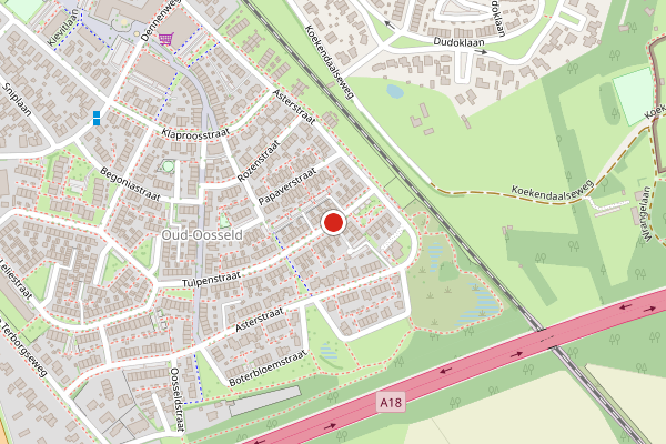 Brandweer-melding op Asterstraat, Doetinchem op 17 juli, kaart-overzicht