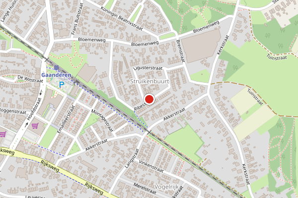 Brandweer-melding op Ribesstraat, Gaanderen op 17 juli, kaart-overzicht