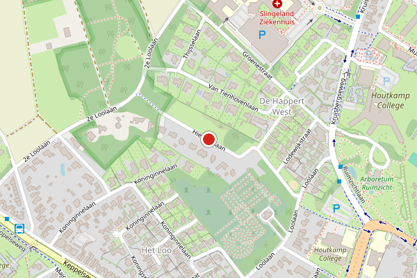 Brandweer-melding op Hietlandlaan, Doetinchem op 18 juli, kaart-overzicht