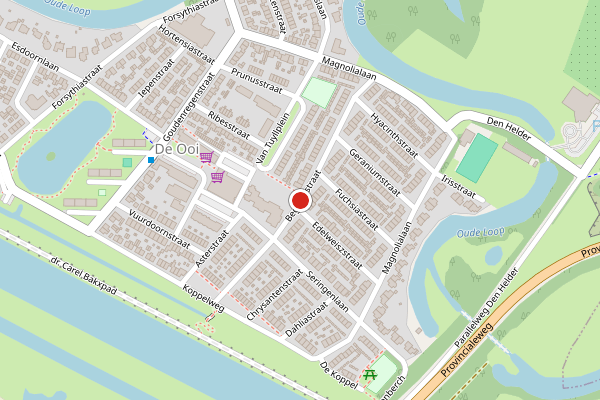 Brandweer-melding op Begoniastraat, Doesburg op 10 mei, kaart-overzicht