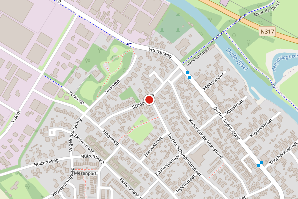Brandweer-melding op Schoolstraat, Ulft op 19 juli, kaart-overzicht