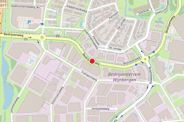 Brandweer-melding op Bedrijvenweg, Doetinchem op 11 mei, kaart-overzicht