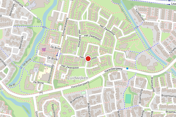 Brandweer-melding op Het Zwanevlot, Zutphen op 11 mei, kaart-overzicht