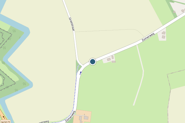 Politie-melding op Zomerweg, Doesburg op 20 juli, kaart-overzicht