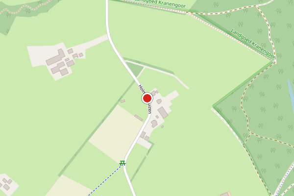 Brandweer-melding op Holmershuizen, Laren GE op 22 juli, kaart-overzicht