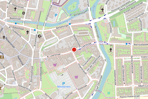 Brandweer-melding op Laarstraat, Zutphen op 23 juli, kaart-overzicht