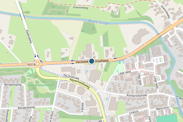 Politie-melding op Varsseveldsestraatweg, Aalten op 14 mei, kaart-overzicht